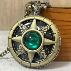 Elegant Women's Quartz Pocket Watch Necklace - Retro Pendant Gift with Chain