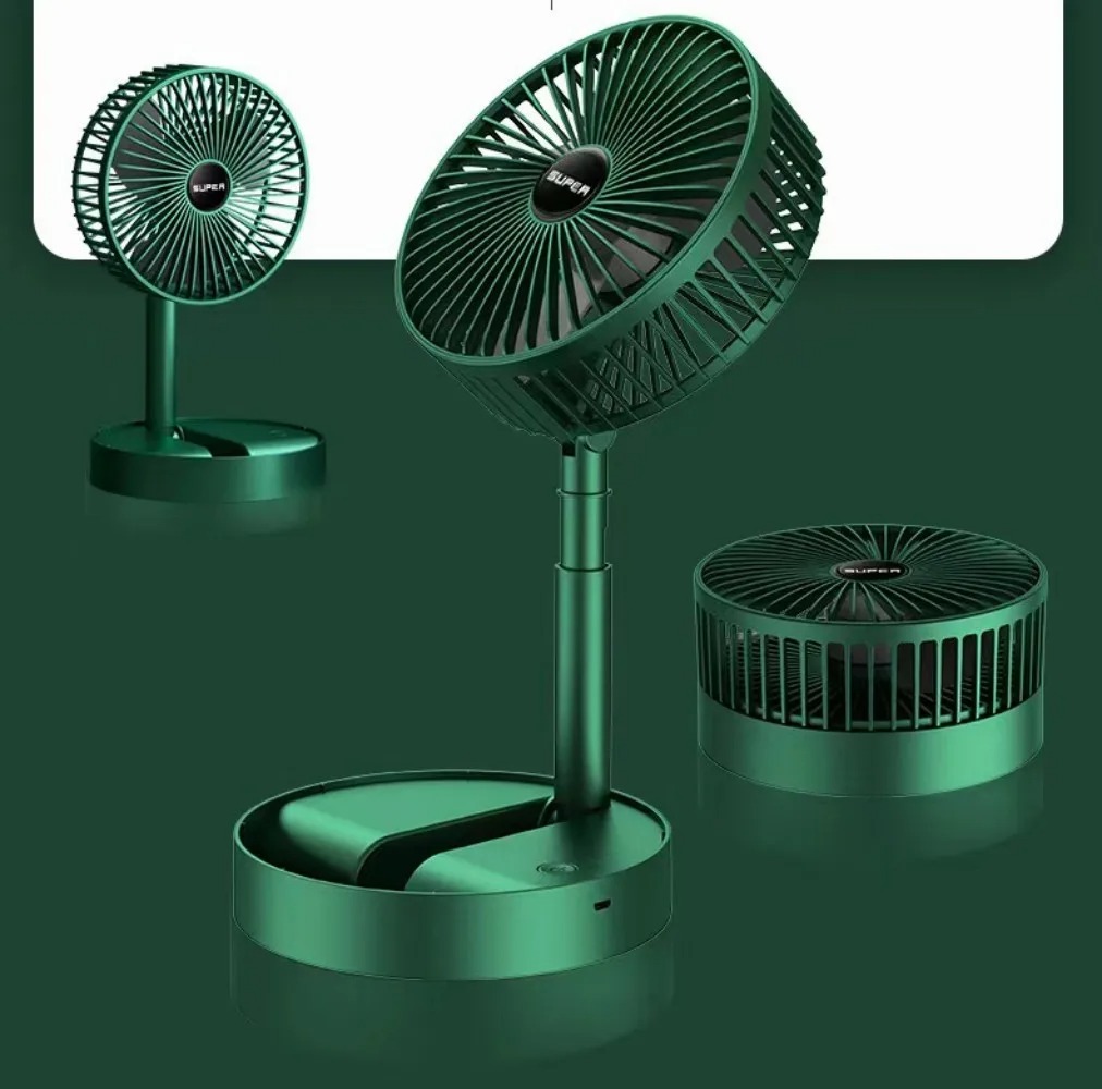 Portable 6-Inch Stand Fan with USB Rechargeable Battery, 3 Speeds, Adjustable Height, Quiet Floor Fan - Image 7